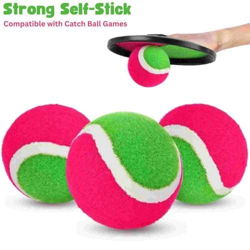 Replacement Sticky Balls for Toss and Catch Sports Game (Hook and Loop) Refill Pack 1 Dozen Bulk (Set of 12) 3