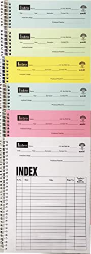 amblitz Spiral Notebook (UnRuled), 6 Subjects- 300 Pages, 70 GSM, 22 * 29 CM. 5