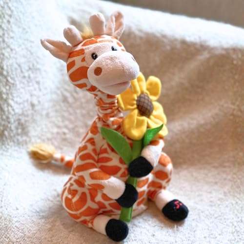Cuddle Barn - Gerry | Giraffe Animated Stuffed Animal Plush, Neck Grows and Sings Your Love Lifts Me Higher 12 inches 4