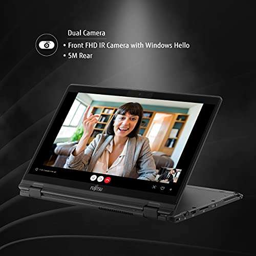 Fujitsu UH-X 11th Gen Intel Core i7 13.3" FHD IPS 400Nits 2-in1 Touch Convertible Laptop (16GB/1TB SSD/Windows 11/MS Office 2021/Iris Xe Graphics/2 Yr Warranty/Backlit Kb/Black/0.997 kg, 4ZR1F38027) 4