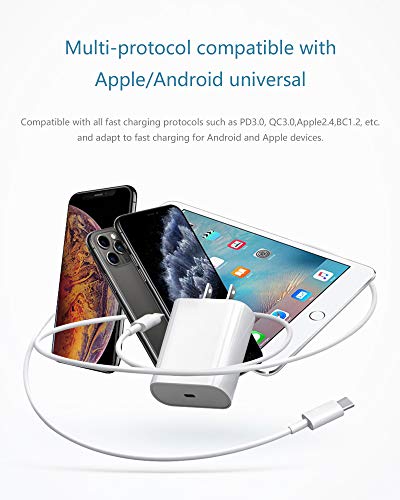 iPhone Fast Charger Cable，3 Pack USB C to Lightning Cable 6FT Apple MFi Certified 20W Fasting Charging iPhone Cable for iPhone 12/11/XS/XR/X 8/iPad/AirPods Pro，Supports Power Delivery & All iOS System 2