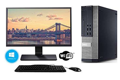 Dell Optiplex 790 SFF Desktop - Intel Core i5 2400 8GB DDR3 RAM, 240GB SSD and Windows 10 Home 64bit - WiFi Ready - New 22 Inch LED Monitor (Renewed) 3