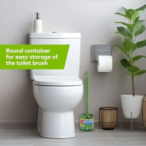 Scotch-Brite Plastic Toilet Brush With Holder, Green 2