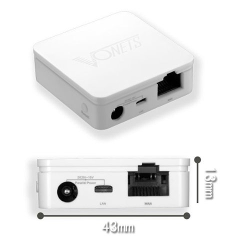VONETS VAR11N-300 Portable WiFi Router 2.4GHz WiFi Bridge Wireless Repeater WiFi Hotspot to Ethernet WAN/LAN 2 RJ45 Ports(10/100Mbps) DC/USB Powered for Hotel IP Printer Network Devices 5