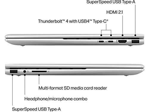 HP Envy X360 2-in-1 15.6" FHD Touchscreen Laptop, Intel Evo Platform Core i5 1135G7, 16GB RAM, 512GB PCIe SSD, Backlit Keyboard, Intel Iris Xe Graphics, Windows 11, Silver, 32GB USB Card 6