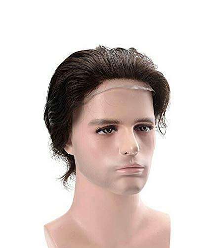 Elegant Hairs Long Straight human hair wig for men (size 11*9,Black) 1