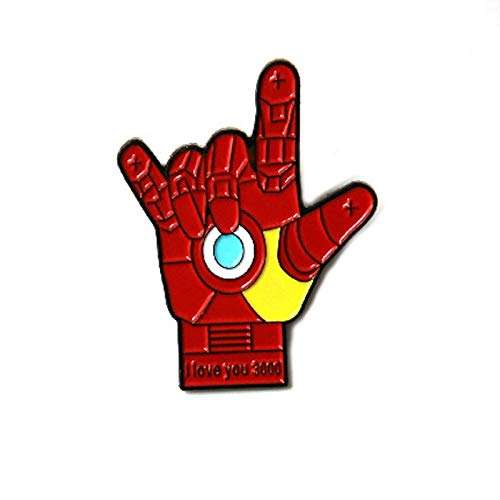 Cupid Iron Man Fist Enamel Zinc Alloy Action Figure Collectible Backpack Badge Pin 1