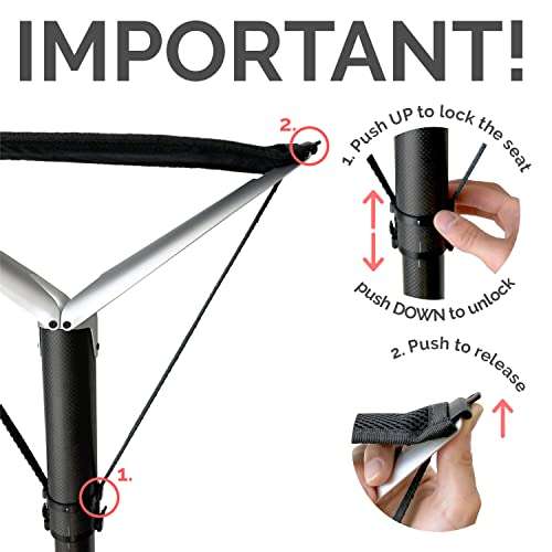 Sitpack Zen X-I | Compact, Lightweight & Portable Chair | Premium Folding Stool for Backpacking, Hiking, Concert & Spectator | Adjustable Travel Seat with 240lbs Weight Limit |Aluminium 2