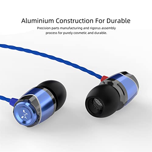 SoundMAGIC E10 Wired Earphones No Microphone HiFi Stereo Earbuds Noise Isolating in Ear Headphones Powerful Bass Tangle Free Cord Blue 5