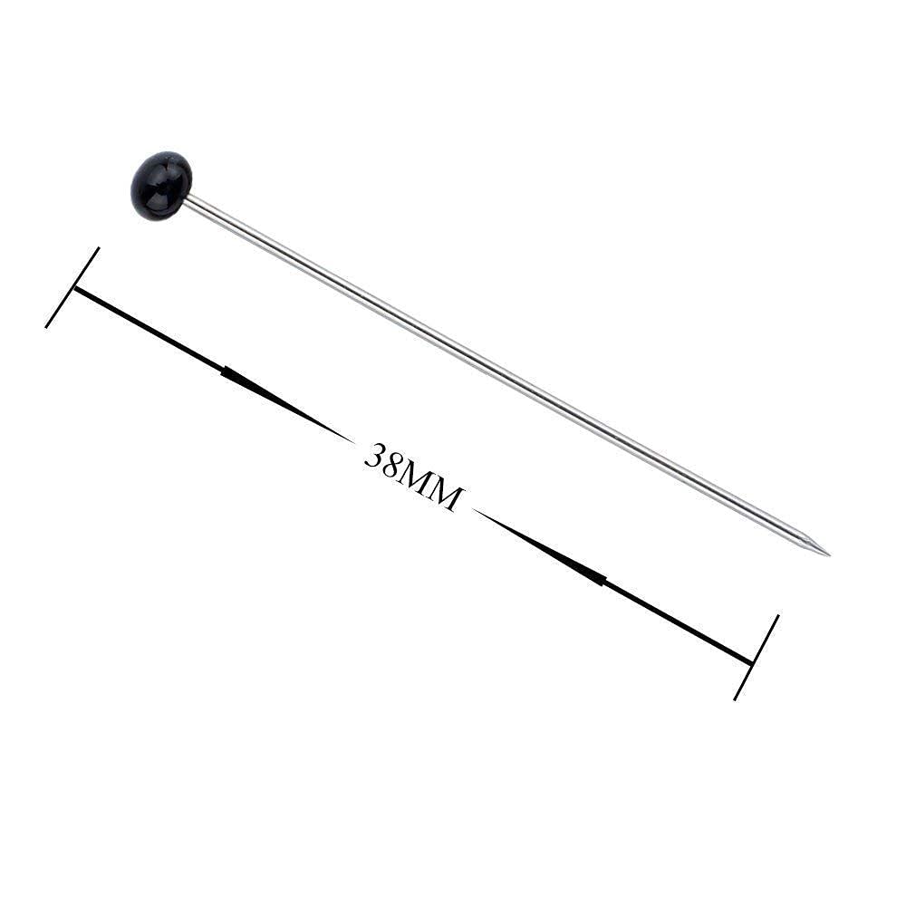 Diy Crafts 13493 Pins 38mm Glass Ball Head Pins for Dressmaking Jewelry Components Flower Decoration With Transparent Cases, Pack of 1, Pin Set (Multicolor) 4