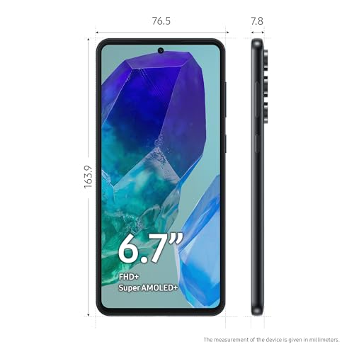 Samsung Galaxy M55 5G (Denim Black,8GB RAM,256GB Storage) | 50MP Triple Cam| 5000mAh Battery| Snapdragon 7 Gen 1 | 4 Gen. OS Upgrade & 5 Year Security Update| Super AMOLED+ Display| Without Charger 2