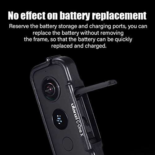 ULANZI Insta360 ONE X ABS Protective Frame, Scratchproof Protector Cover with Lens Cap for Insta360 One X with Adapter Mount & Screw 4