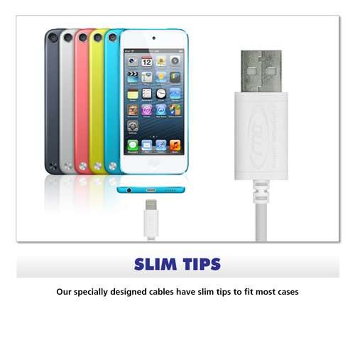 RND Apple Certified Lightning to USB 1.5FT Cable (2-Pack) for iPhone (11, 11 Pro, 11 Pro Max, XS, XS Max, XR, X, 8, 8 Plus, 7, 7 Plus, 6, 6S), iPad (Pro, Air, Mini) and iPod (1.5 feet/.5M/Black/White) 3