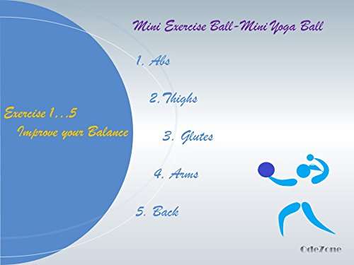 Mini Yoga Ball - Mini Exercise Ball - Flexible, Soft Ball - Thighs and Core Training, Pilates, Barre - Bender, Stability and Balance Exercise - Physical Therapy - 9 Inch with Inflatable Straw (Blue) 3