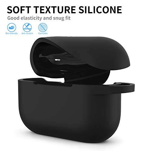 GMUDA for AirPods Pro(2nd Generation/1st Generation)，Protective Silicone Cover with Keychain,Compatible with Apple AirPods Pro 2, Front LED Visible (Denim Blue) 2