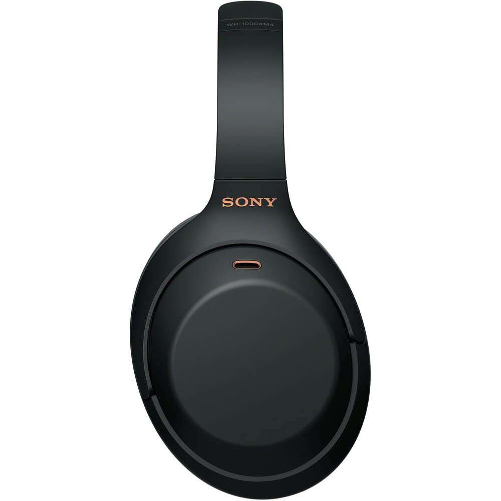 Sony WH-1000XM4 Wireless Noise-Canceling Over-Ear Headphones (Black) with Mic for Phone-Call and Voice Control (WH1000XM4/B) + Headphone Stand + USB Adapter 6