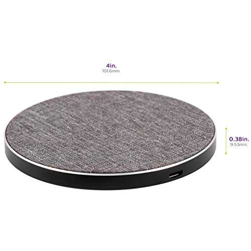 Philips Fabric Wireless Charger, 10W Fast Charging, Qi-Certified for iPhone 13/12/11/Pro/Pro Max/Mini, Samsung Galaxy S21, Google Pixel 6, Gray, DLP9035BC/27 3