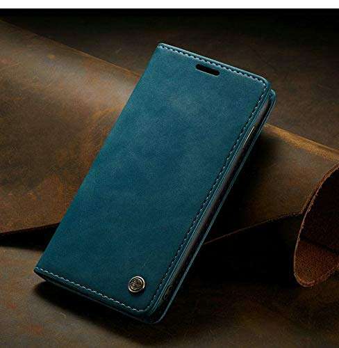 ClickCase™ for Samsung Galaxy M32 5G Sheepskin Series Faux Soft Leather Wallet Flip Case Kick Stand with Magnetic Closure Lightweight Slim Flip Cover for Samsung Galaxy M32 5G (Greenish Blue) 1