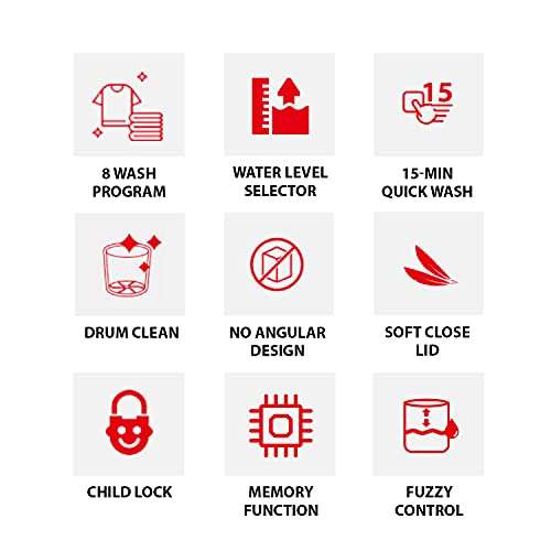 TOSHIBA 7KG Fully Automatic Top Load Washing Machine ( AW-K801A-IND(WK), White ) 2