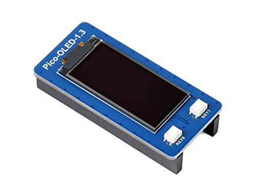 TOP1 1.3 Inch Raspberry Pi Pico OLED Display Module 64×128 Pixels I2C/SPI Communication Built-in SH1107 Driver Chip Black/White 2