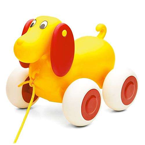 VIKINGTOYS Viking Toys - Pull Along Dog - First Pull Toy, Encourage Walking, Rolls Silently, for Kids Ages 1 + 4