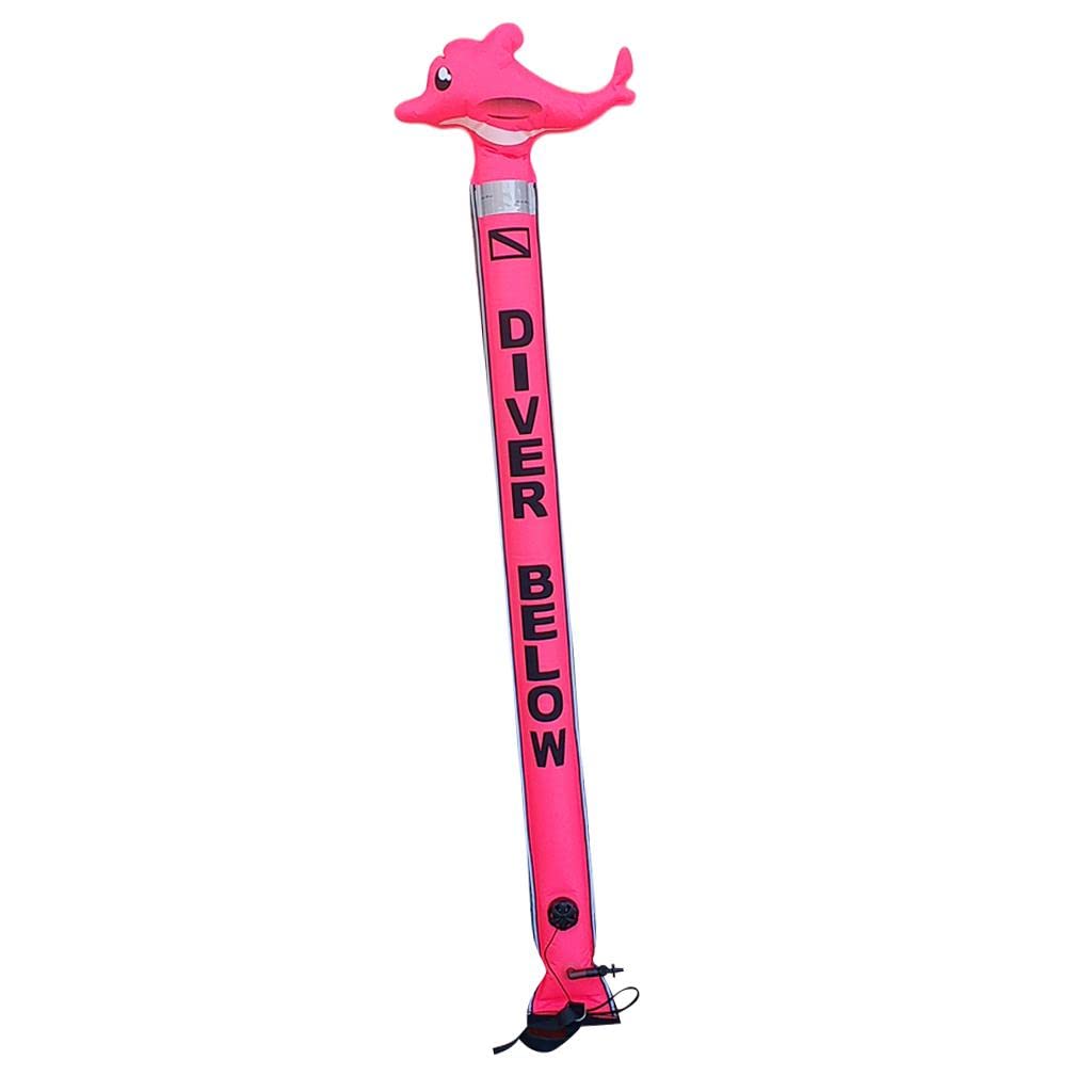 Calandis Scuba Diving Surface Marker Buoy SMB Underwater Safety Buoy Pink 6FT 5