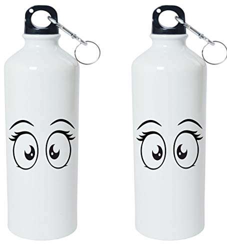 Crazy Sutra Classic Printed Quote Water Bottle/Sipper - 600Ml (Eyes_Sh) 1