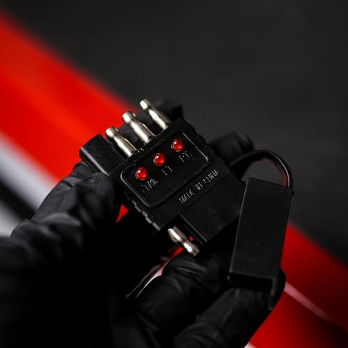 ABN Trailer Light Tester 4 Pin Trailer Plug Adapter - LED 4 Way Trailer Brake Light Tester for Inline Circuits 5