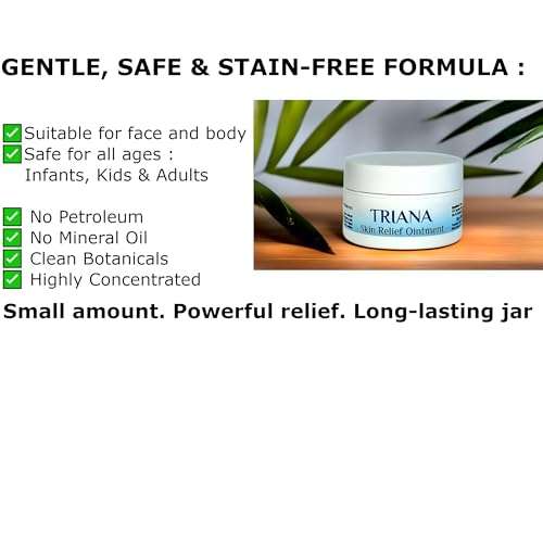 TRIANA Skin Balm 0.5 oz – Made in USA – Eczema-Prone, Rosacea-Prone, Dry, Rash, Itchy Face & Body - Liposomal Turmeric – Non-Staining, pH-Balanced – Safe for All Ages – Leaping Bunny Certified 5