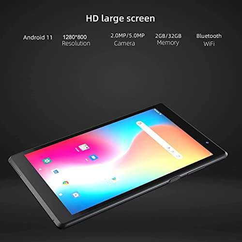 Android Tablet 8 inch, Android Tableta 32GB Storage Support 512GB SD Expansion Tablets PC, 1280x800 IPS HD Touchscreen Dual Camera Tablets, Support WiFi, Bluetooth, 4300 mAh Battery Tab. 2
