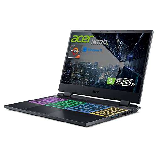 Acer Nitro 5 Gaming Laptop | AMD Ryzen 7 6800H | GeForce RTX 3070 Ti GPU |15.6" QHD 165Hz IPS Display | 32 GB DDR5 RAM | 1 TB PCIe SSD | Killer Wi-Fi 6 | 4-Zone RGB Backlit Keyboard 4