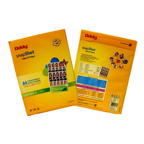 Oddy 180 GSM A4 size (coated) Glossy Photo Paper, compatible with Inkjet printer, Pack of 3 with 20 sheets Pack 5
