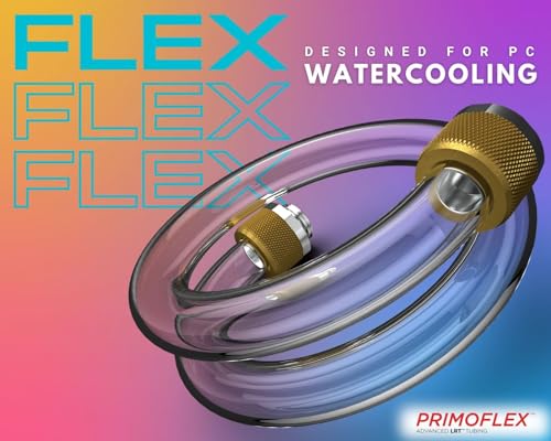 PrimoChill PrimoFlex LRT Custom Watercooling Flexible Tubing -1/2in.ID x 3/4in.OD, 10 feet Bundled with System Prep and Coolant, Made with Premium Materials, Proudly Made in The USA - Onyx Black 4