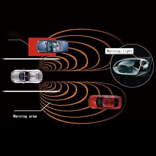 Car BSD Blind SpotRadar Detection System Microwave Sensor Change Lane Driving Assistance Reversing RadarSensor Universal Vehicle Lane Change Warning Assist Car Backup Assistance Blind Monitoring 4