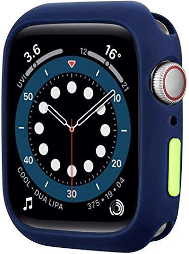 E-CHOICE Matte Soft TPU Ultra-Thin Case Cover Compatible Apple Watch 38MM Series 3 2 1, Midnight Blue 38 MM 1