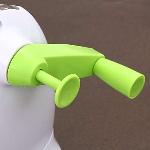 Betzila Apple Slinky Peeler Corer Cutter Manual Machine Manual Firm Pedestal Fruit Apple Peeler + Apple Cutter Corer Machine, White and Green, ABS Plastic 6