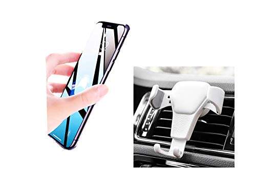 OWX Car Phone Mount, Air Vent Phone Holder for Car, Phone Holder for Car,Auto-Clamping Cell Phone Car Mount for All Smartphone(White) 1