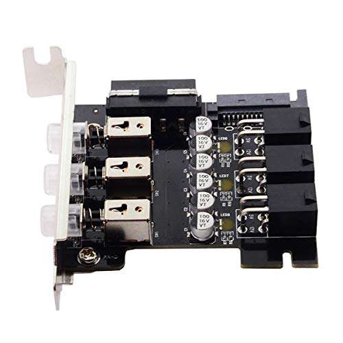 chenyang 3 SATA HDD SSD Hard Drive Power Switch Selector Module Control System with 80mm Low Profile Bracket 6