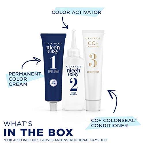 Clairol Nice'n Easy Permanent Hair Dye, 3 Brown Black Hair Color, 3 Count 5