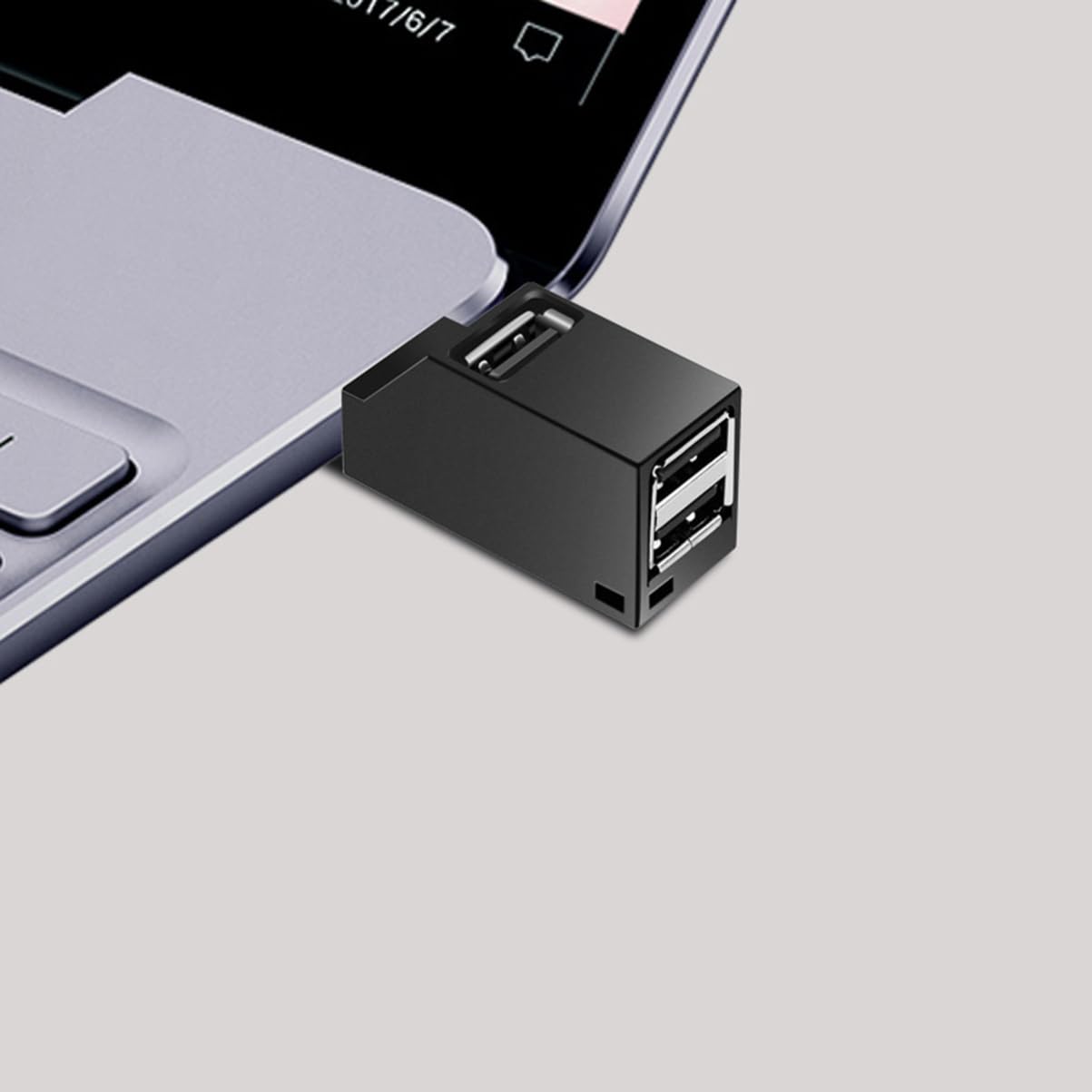 ELAYARD Port Mini USB Hub Splitter Adapter for PC Laptop Classic Design Low Power Consumption Compatible with USB Devices No External Power Needed Black 5