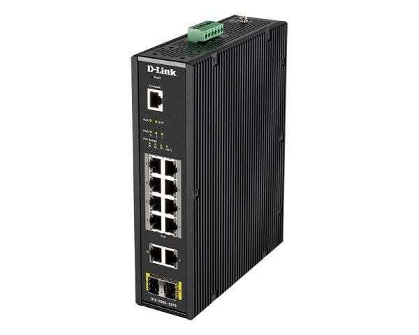 D-Link 12-Port PoE Gigabit Industrial Smart Managed Switch | 8 10/100/1000BASE-T PoE Ports (240W Budget) + 2 10/100/1000BASE-T Ports + 2 SFP Ports | Layer 2 | 6kV Surge (DIS-200G-12PS) 4
