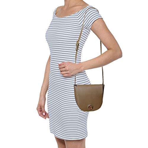 Lino Perros Green Faux Leather Sling Bag (BROWN) 6