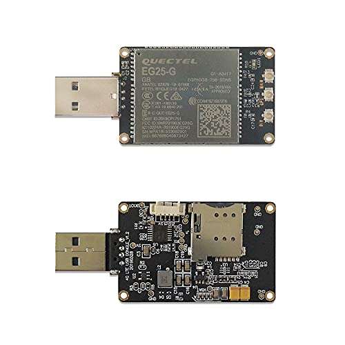 EXVIST 4G LTE USB Dongle W/EG25-G LCC IoT/M2M-optimized LTE Cat 4 Module SIM Card Slot GPS for Global 5