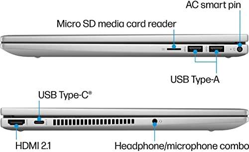 HP Envy X360 2-in-1 Laptop 14" FHD IPS Touchscreen 13th Gen Intel 10-Core i7-1355U 16GB RAM 1TB SSD Intel Iris Xe Graphics Backlit Fingerprint USB-C B&O Fast Charge Win11 + HDMI Cable 6