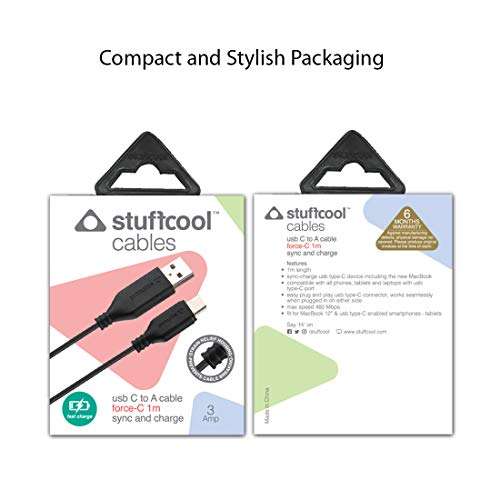 Stuffcool Centum 100W 5A Power Delivery Usb Type C Pet Braided Super Fast Charge Cable For Type C Devices 1.2M For Laptop- Black 6