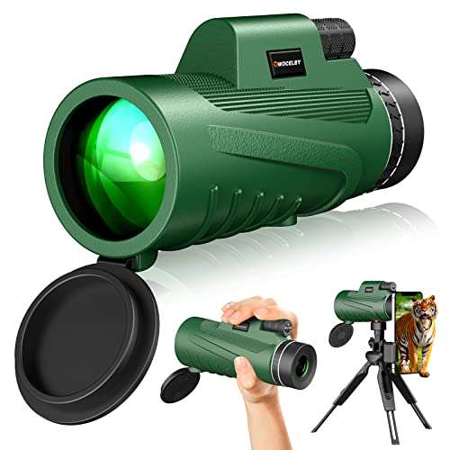 80X100 Monocular Telescope with Smartphone Holder & Tripod, WOCELBY 2022 High Power Prism Compact Monoculars for Adults Kids HD Monocular Scope for Bird Watching Hunting Hiking Concert Traveling 1