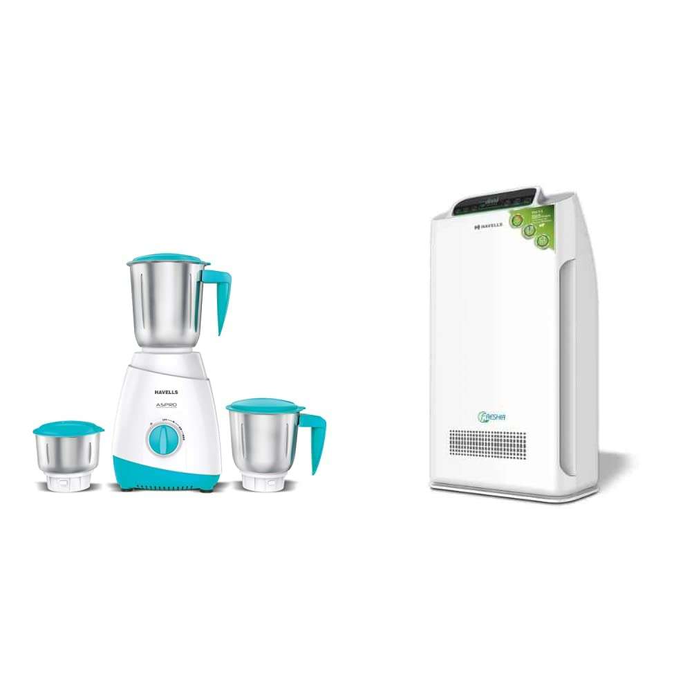 Havells ASPRO , Freshia AP-40 500W Mixer Grinder With Jar And Air Purifier With Remote 1