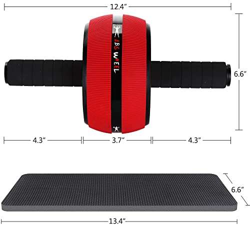 Bssay Ab Roller, Home Abdominal Exercise Equipment Core Workout Machine Wider Ab Roller Wheel with Resistant Band 2