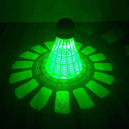 ZHENAN LED Badminton Shuttlecocks Dark Night Glow Birdies Lighting for Outdoor & Indoor Sports Activities (Nylon_5pcs) 2