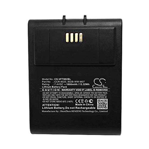 ETTBC Compatible with Battery for VeriFone 802BWW05B078801133545, 802B-WW-M07, CCR-8020, 802B-WW-M05, M50, Nurit 8020, Nurit 8020US20 (1800mAh) 4